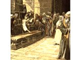 Jesus writing on the ground, from The Life of Jesus Christ by J.J.Tissot, 1899